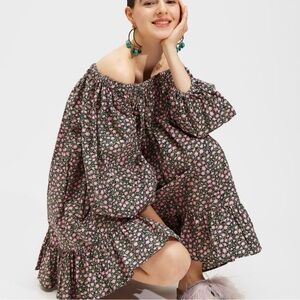 La DoubleJ Short Paloma Cotton Dress Daisy in Cotton Poplin Size Small